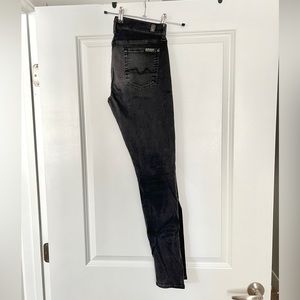Women 7 for all mankind black stretch jeans